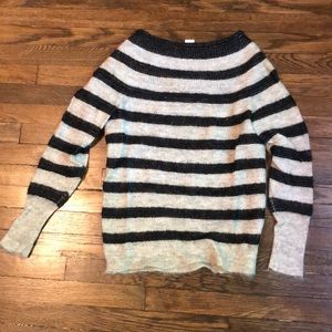 JCrew mohair striped sweater